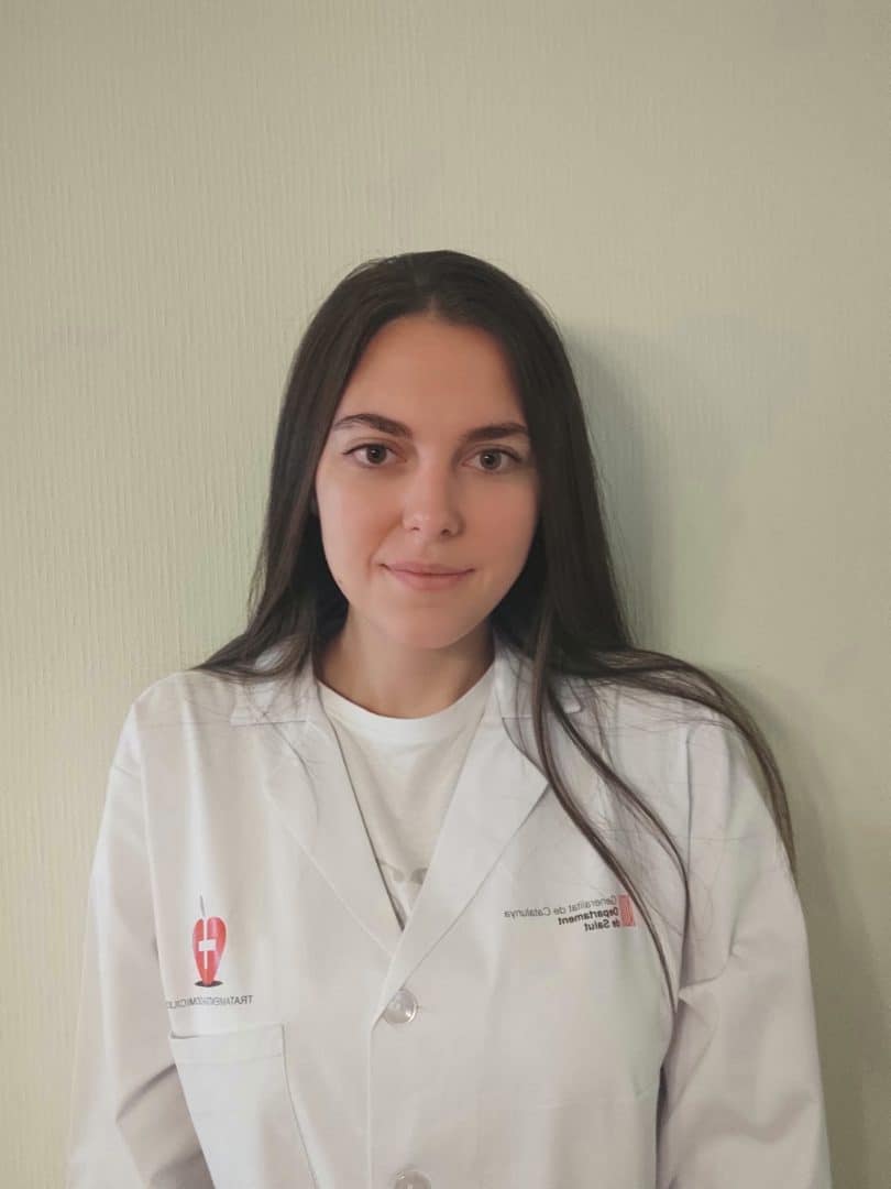 Cristina Frutos, logopeda en casa en Barcelona.