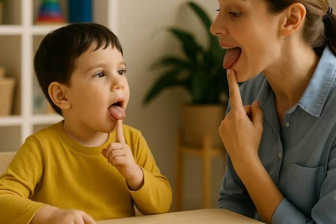 Terapia de lenguaje para niños con autismo