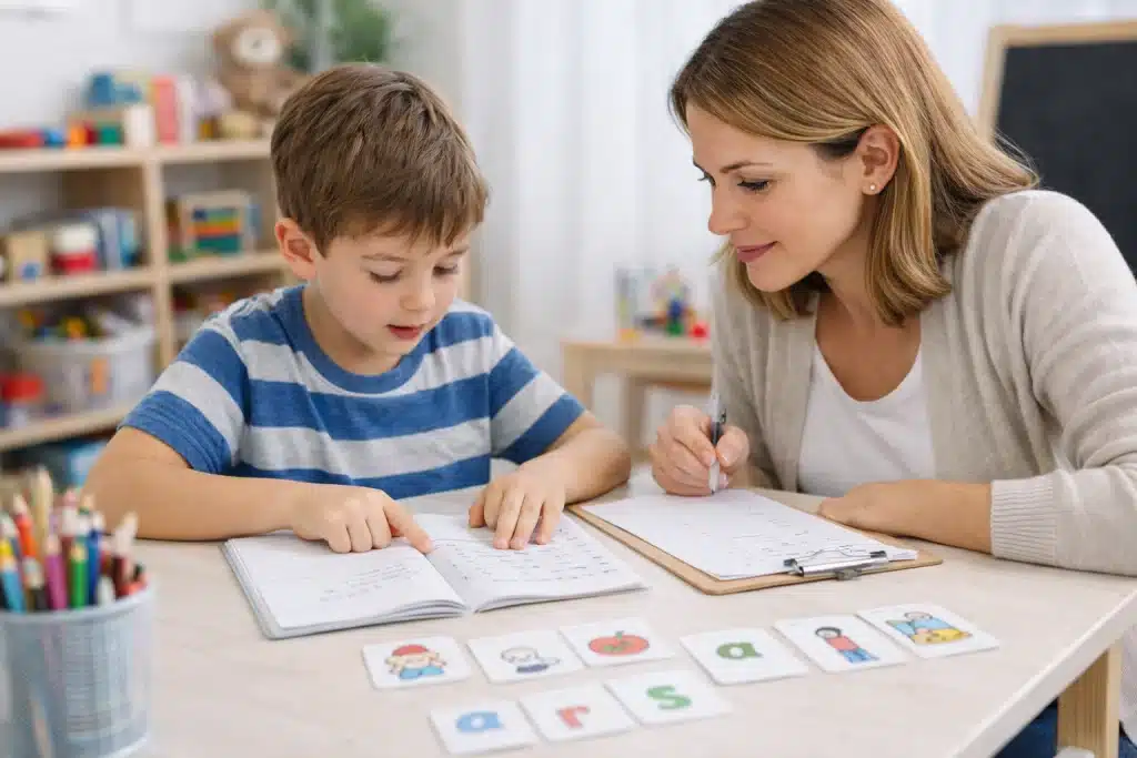 Evaluación de lectoescritura en niños con TEL realizada por logopeda